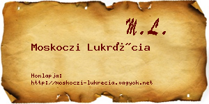 Moskoczi Lukrécia névjegykártya